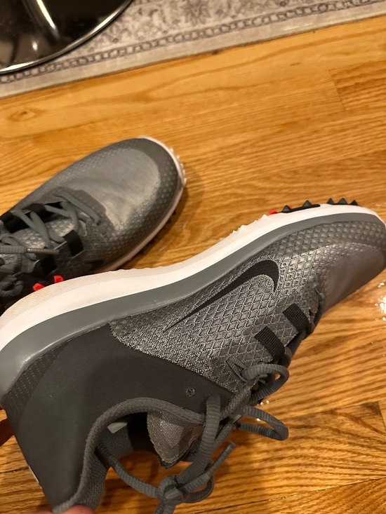 Nike Tiger Woods Golf Shoe Soft Spikes Cleats Gray Black Men 10 - Picture 7 of 10